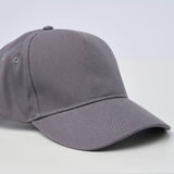 Unisex 100% Cotton Classic 5 Panel Cap - Graphite Grey