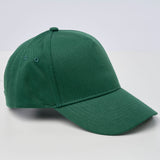 Unisex 100% Cotton Classic 5 Panel Cap - Bottle Green