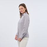 Women's Professional Long Sleeve Breathable Poplin Blouse - Silver