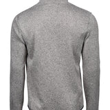 Men's Full Length Zip Knitted Outdoor Fleece Jacket - Grey
