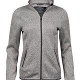 Women's Premium Full Length Zip Knitted Outdoor Fleece Jacket - Grey