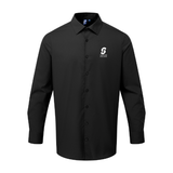 UCS Taunton College Men's Professional Long Sleeve Breathable Poplin Shirt - Black
