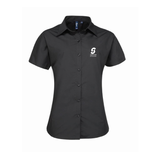 UCS Taunton College Women's Short Sleeve Breathable Poplin Blouse - Black