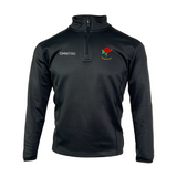 Tradescant House Unisex Quarter Zip Midlayer Fleece - Black