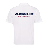 Warwickshire Netball Club Women's Breathable Technical Polo - White