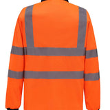 Men's Professional High Visibility Long Sleeve Polo Shirt - Orange