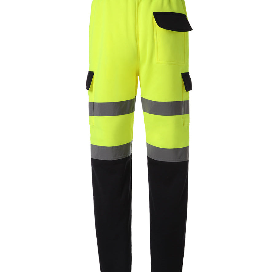 Men's Classic High Visibility Soft Feel Joggers - Yellow & Navy